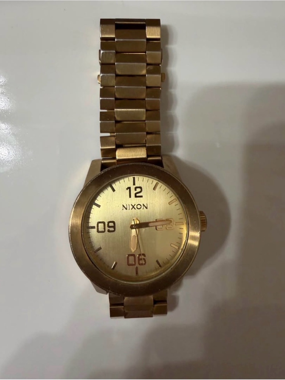 Nixon Gold Stainless Steel Bracelet Watch